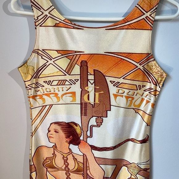 Princess Leah Art Nouveau Slave Tank Minidress! XS. Empire Strikes Back! - Picture 2 of 8